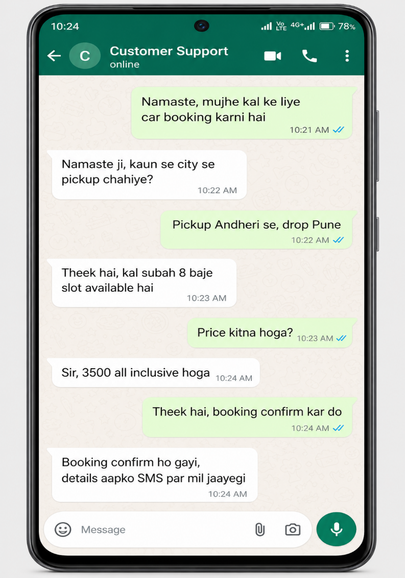 BAR: Hinglish and Hindi AI Customer Communication